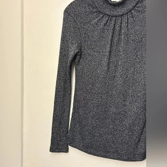 Golden Goose Venezia Pullover blouse Shimmery Blue Turtleneck Sz S Party - Picture 3 of 16